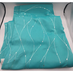 Deconovo Blackout Curtains 52"W x 84"L 2 Panels Turquoise/Wave Thermal Insulated